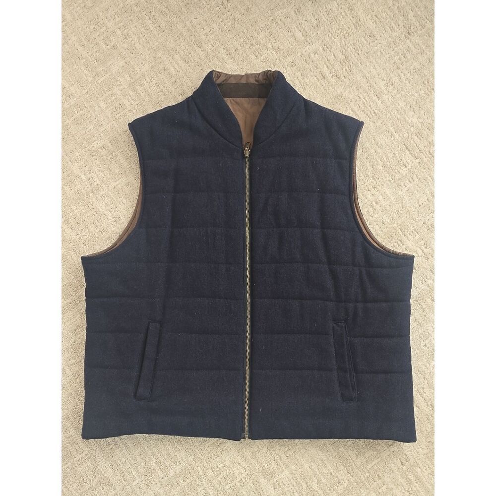 Singer + Sargent | Quilted Reversible Navy Vest